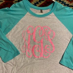 Monogrammed shirt size large. AGS